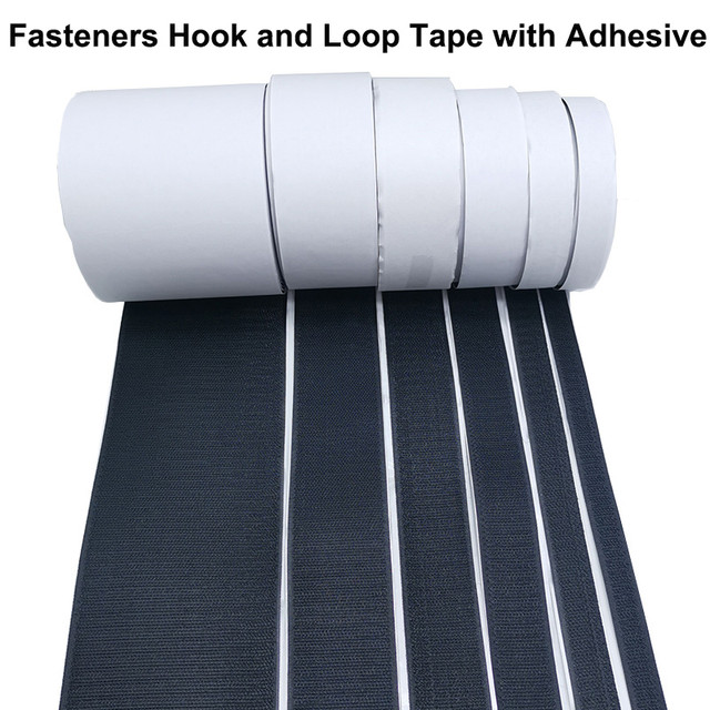 5M/Pairs Self Adhesive Hook and Loop Tape Fastener Strips Interlocking  Nylon Fabric Hook Loop Sticky